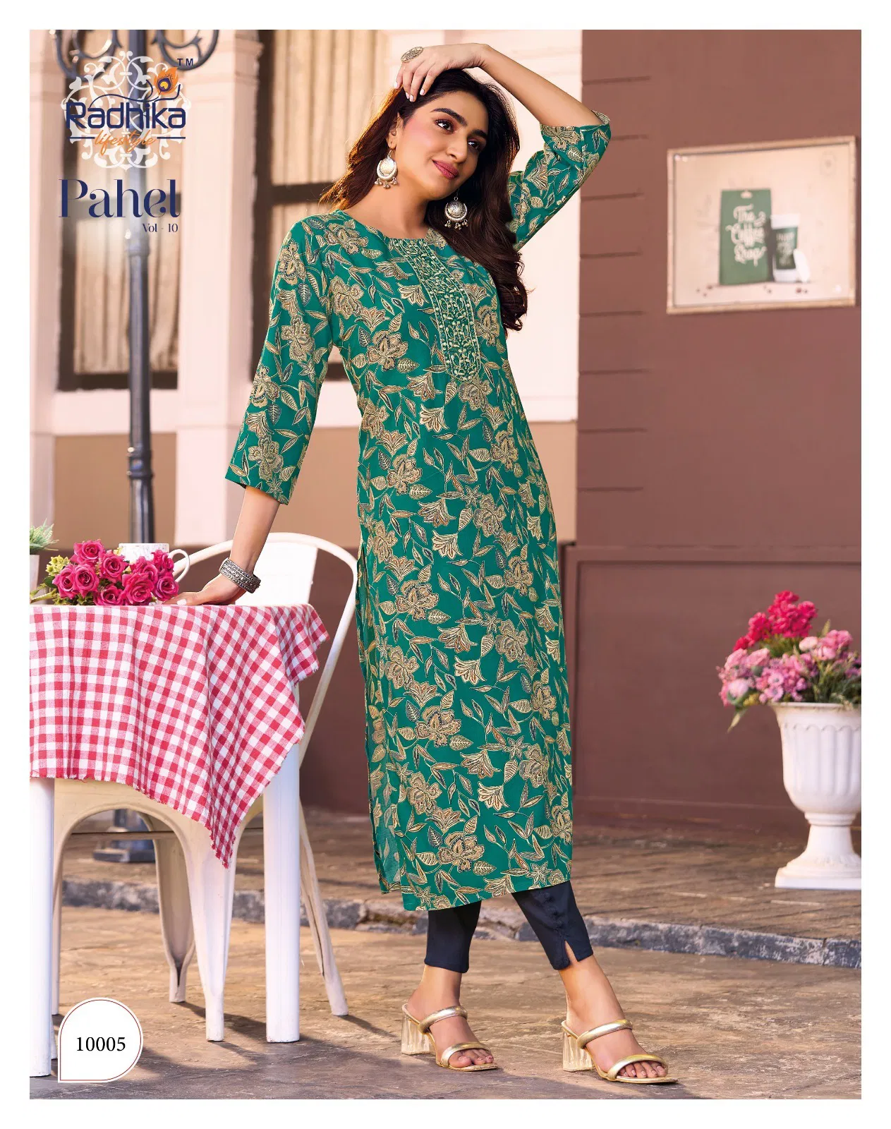 Pahel Vol 10 By Radhika Straight Cut Rayon Printed Kurti Wholesale Online